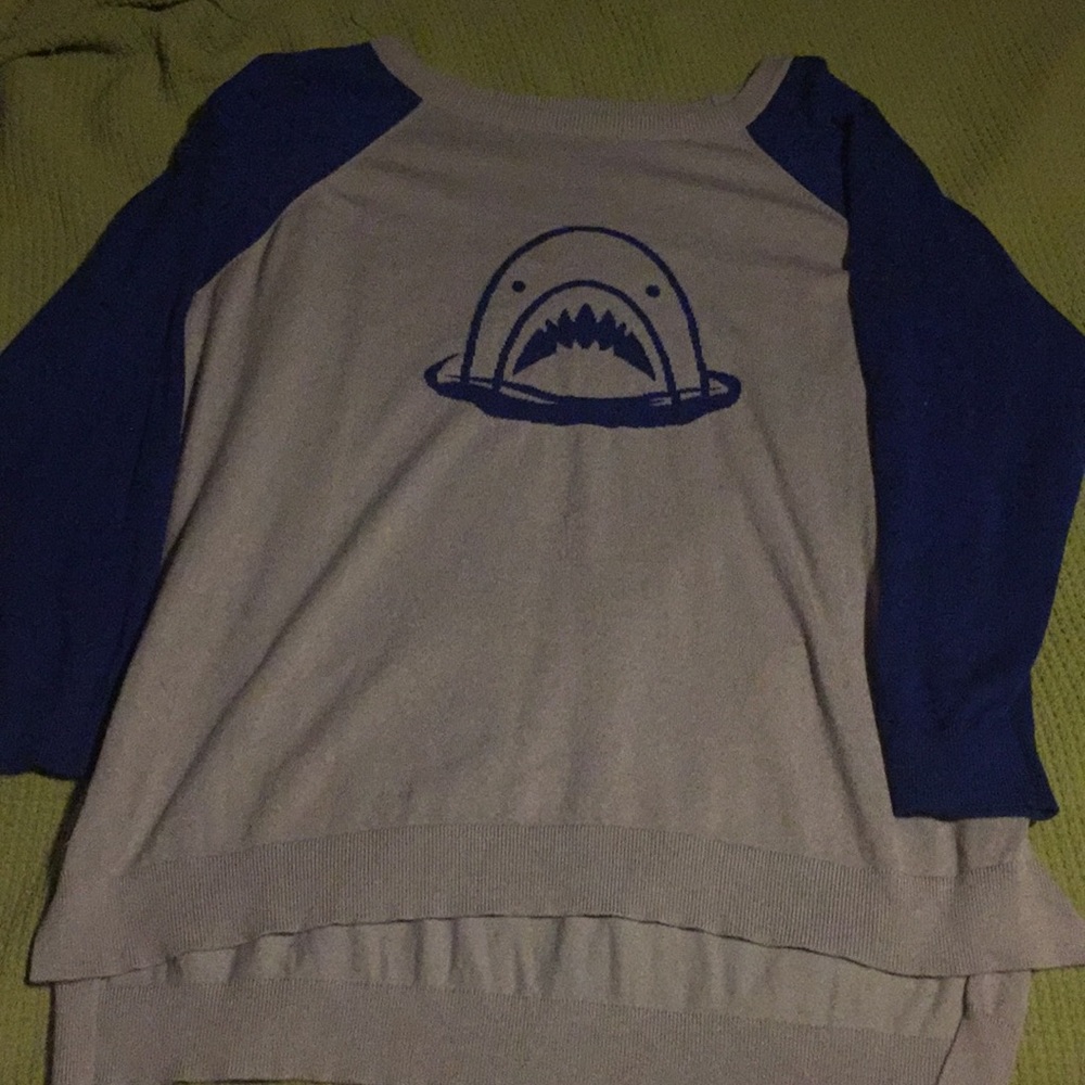 Grey & Blue Shark Sweater